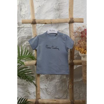 Pierre Cardin 302628 Turkuaz Erkek Bebek Çıtçıtlı Kısa Kol Tişört