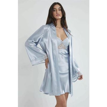 Pierre Cardin 4090 Mist Midi Dantel Sabahlık Gecelik Set