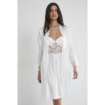 Pierre Cardin 4265 Ekru Gecelik Sabahlık Takım