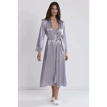 Pierre Cardin 4370 Royal Saten Dantelli Kadın Gecelik & Sabahlık Takım