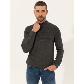 Pierre Cardin 50241465-VR086 Gri Melanj Erkek Kazak