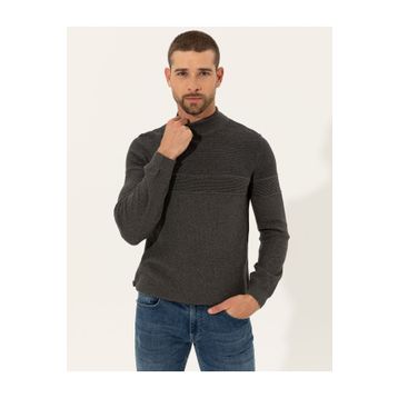 Pierre Cardin 50241465-VR086 Gri Melanj Erkek Kazak