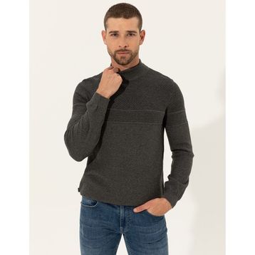 Pierre Cardin 50241465-VR086 Gri Melanj Erkek Kazak