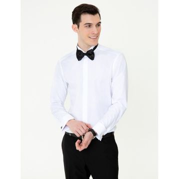 Pierre Cardin 50246043-VR013 Beyaz Erkek Smokin Gömleği