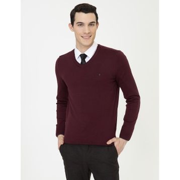 Pierre Cardin 50248554-VR014 Bordo Erkek Kazak