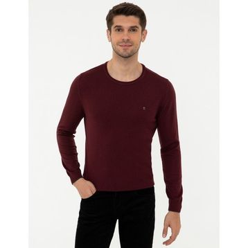 Pierre Cardin 50248582-VR014 Bordo Erkek Kazak