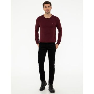 Pierre Cardin 50248582-VR014 Bordo Erkek Kazak