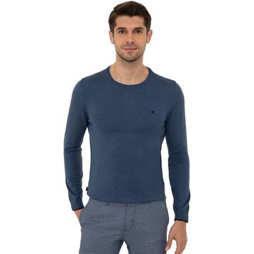 Pierre Cardin 50248582-VR155 İndigo Melanj Erkek Kazak