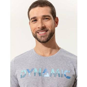 Pierre Cardin 50249695-VR091 Erkek Açık Gri Melanj Slim Fit Bisiklet Yaka Erkek T-shirt
