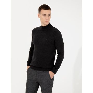 Pierre Cardin 50256965-VR081 Antrasit Melanj Erkek Kazak