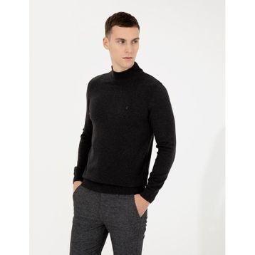 Pierre Cardin 50256965-VR081 Antrasit Melanj Erkek Kazak