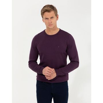 Pierre Cardin 50257290-VR038 Mor Erkek Kazak