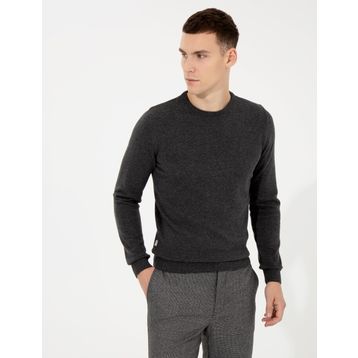 Pierre Cardin 50257290-VR086 Gri Melanj Erkek Kazak