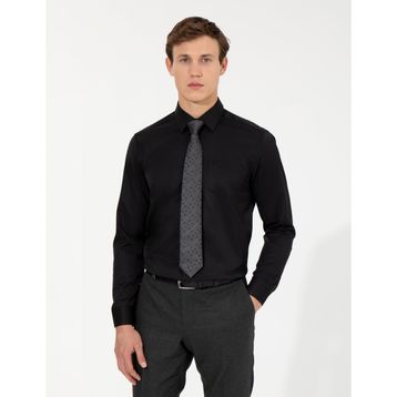 Pierre Cardin 50258931-VR046 Siyah Erkek Gömlek