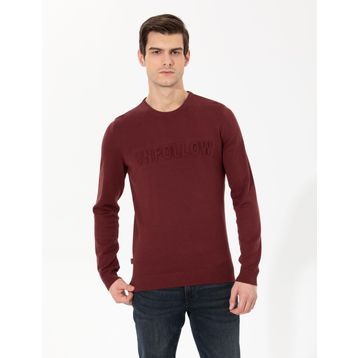 Pierre Cardin 50259797-VR014 Bordo Erkek Kazak