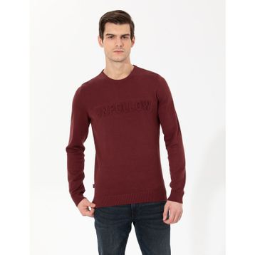 Pierre Cardin 50259797-VR014 Bordo Erkek Kazak