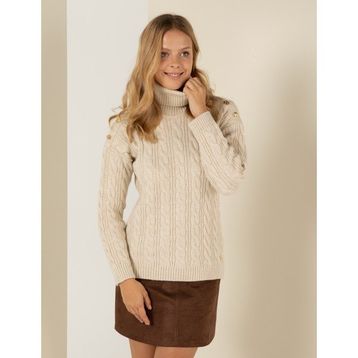 Pierre Cardin 50259839-VR159 Krem Kadın Kazak