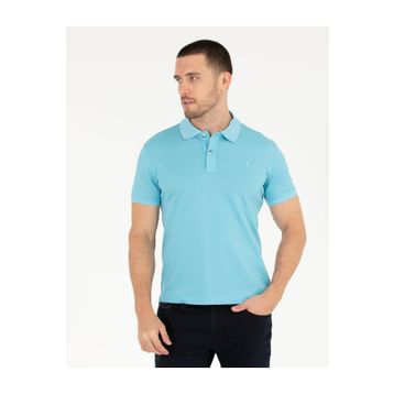 Pierre Cardin 50262665-VR003 Açık Mavi Slim Fit Polo Yaka Basic Erkek T-shirt