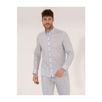 Pierre Cardin 50264896-VR041 Pembe Desenli Erkek Gömlek