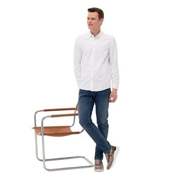 Pierre Cardin 50265077-VR092 Açık Yeşil Desenli Erkek Gömlek