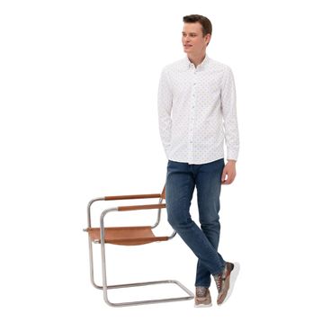 Pierre Cardin 50265077-VR092 Açık Yeşil Desenli Erkek Gömlek