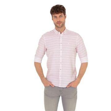 Pierre Cardin 50267994-VR026 Gül Kurusu Desenli Erkek Gömlek