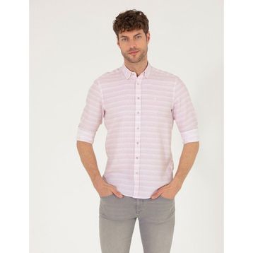 Pierre Cardin 50267994-VR026 Gül Kurusu Desenli Erkek Gömlek