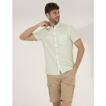 Pierre Cardin 50268184-VR054 Yeşil Erkek Gömlek