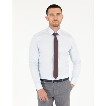Pierre Cardin 50268201-VR003 Açık Mavi Basic Erkek Gömlek