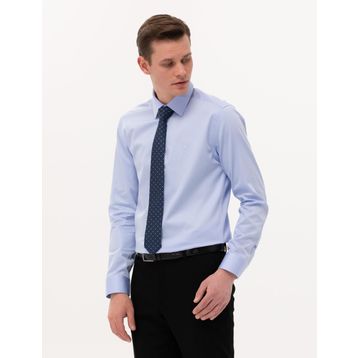 Pierre Cardin 50268201-VR032 Koyu Mavi Erkek Gömlek