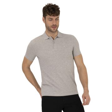 Pierre Cardin 50269606-VR091 Açık Gri Melanj Erkek T-shirt