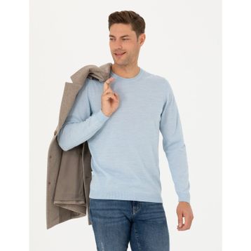 Pierre Cardin 50270054-VR003 Açık Mavi Erkek Kazak