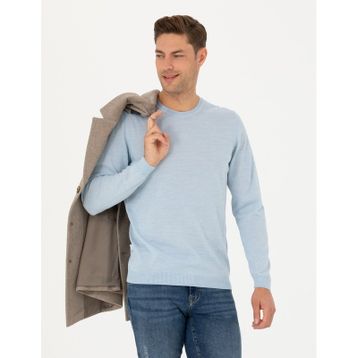 Pierre Cardin 50270054-VR003 Açık Mavi Erkek Kazak