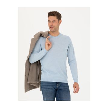 Pierre Cardin 50270054-VR003 Açık Mavi Erkek Kazak