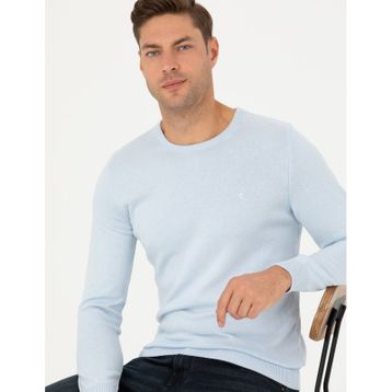 Pierre Cardin 50270179-VR003 Açık Mavi Erkek Kazak