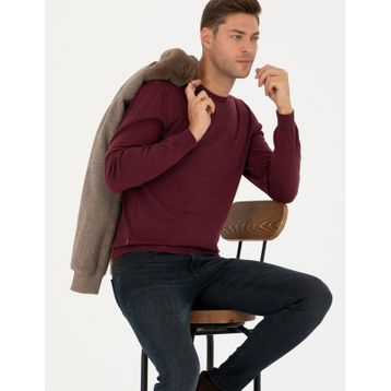 Pierre Cardin 50270179-VR014 Bordo Erkek Kazak