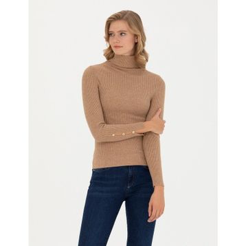 Pierre Cardin 50276230-VR011 Bej Kadın Kazak