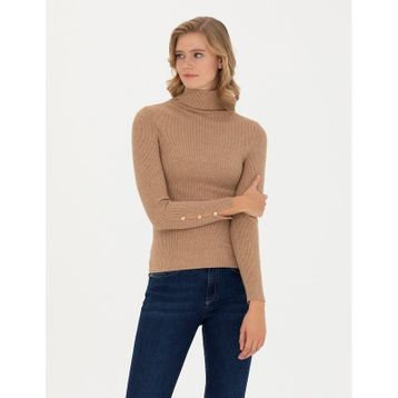 Pierre Cardin 50276230-VR011 Bej Kadın Kazak