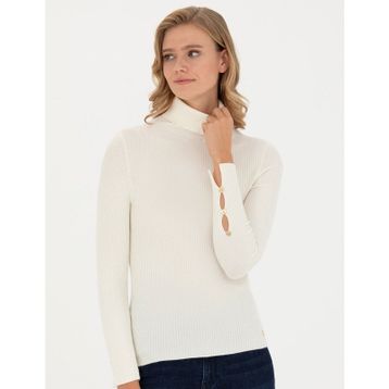 Pierre Cardin 50276230-VR019 Ekru Kadın Kazak