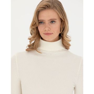 Pierre Cardin 50276230-VR019 Ekru Kadın Kazak