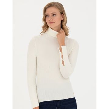 Pierre Cardin 50276230-VR019 Ekru Kadın Kazak
