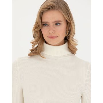 Pierre Cardin 50276230-VR019 Ekru Kadın Kazak