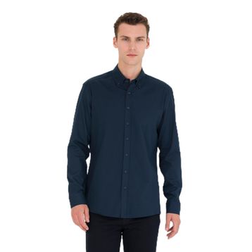 Pierre Cardin 50276553-VR033 Lacivert Desenli Erkek Gömlek