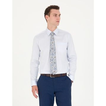 Pierre Cardin 50277146-VR003 Açık Mavi Basic Erkek Gömlek