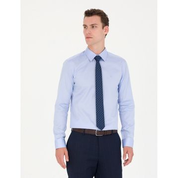 Pierre Cardin 50277147-VR032 Koyu Mavi Erkek Gömlek