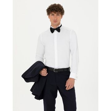 Pierre Cardin 50277752-VR013 Beyaz Smokin Erkek Gömlek