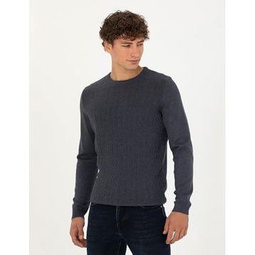 Pierre Cardin 50278096-VR032 Koyu Mavi Erkek Kazak
