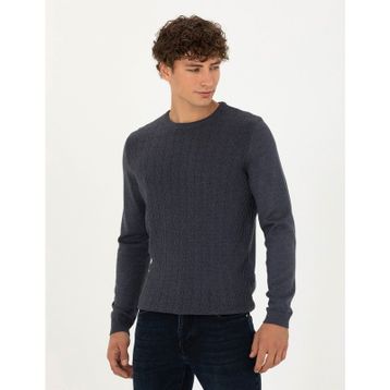 Pierre Cardin 50278096-VR032 Koyu Mavi Erkek Kazak