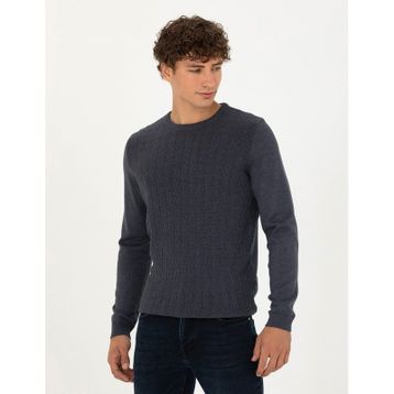 Pierre Cardin 50278096-VR032 Koyu Mavi Erkek Kazak
