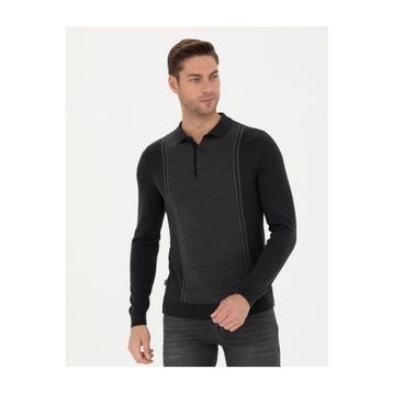 Pierre Cardin 50279429-VR091 Açık Gri Melanj Erkek Kazak